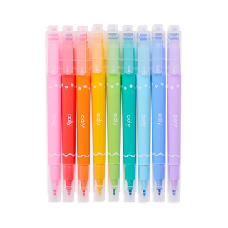 Ooly Confetti Stamp Double Ended Markers - Set of 9