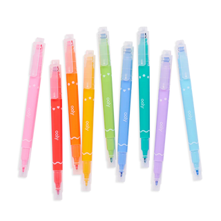 Ooly Confetti Stamp Double Ended Markers - Set of 9