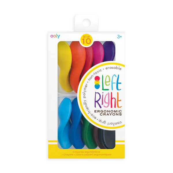 Left/Right 10Pc Finger Crayons