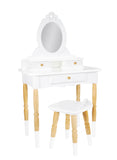 Wooden Vanity Dressing Table and Chair