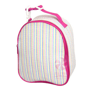 Mint Seersucker Lunch Box