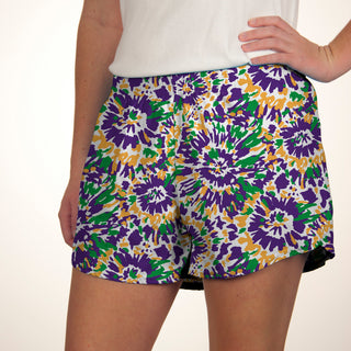 Azarhia Athleisure Mardi Gras Steph Shorts  - Tie Dye