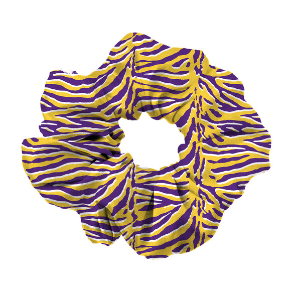 Azarhia Purple/Gold Tigers Scrunchie
