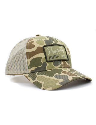 Properly Tied Sportsman Trucker Hat - Vintage Camo