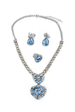 The Marilyn - Blue/Silver 4Pc Chunky Jewelry Set