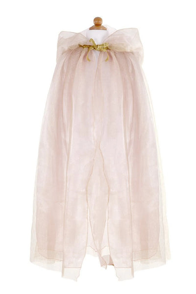 5/7 Royal Princess Dress Up Tulle Cape - Gold/Pink
