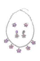 The Audrey - Pink/Pearl 5Pc Chunky Jewelry Set