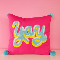Long Hook Square Decorative Pillow - Yay