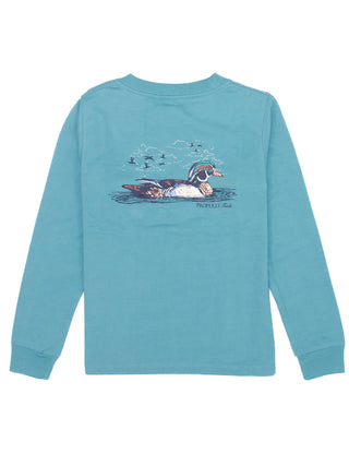 Properly Tied L/S Wood Duck Emerald Graphic Tee