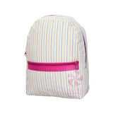 Mint Seersucker Backpack (Medium)