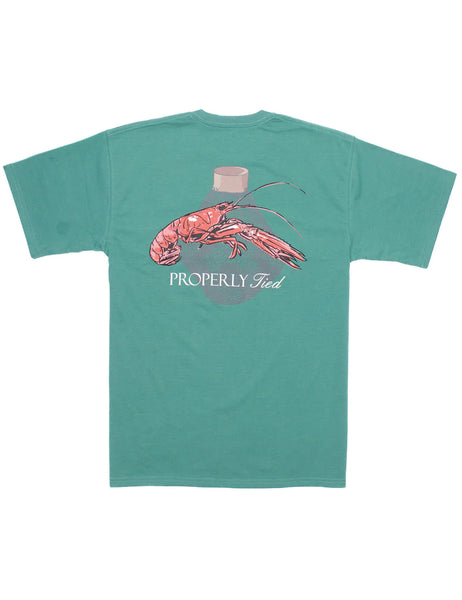 Properly Tied S/S Teal Crawfish Trap Graphic Tee