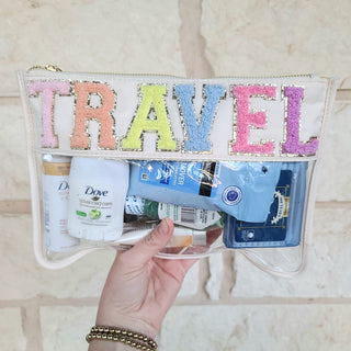 Clear Nylon Chenille Patch Bag