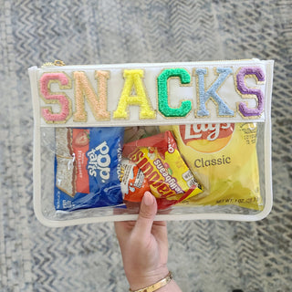 Clear Nylon Chenille Patch Bag