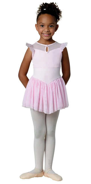 Flutter Sleeve Glitter Dress - Skylar