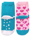 Llama and Hearts Fuzzy Non-Skid Slipper Socks 2pk
