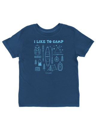 I Like to Camp (& Stuff) Navy Vintage Tee