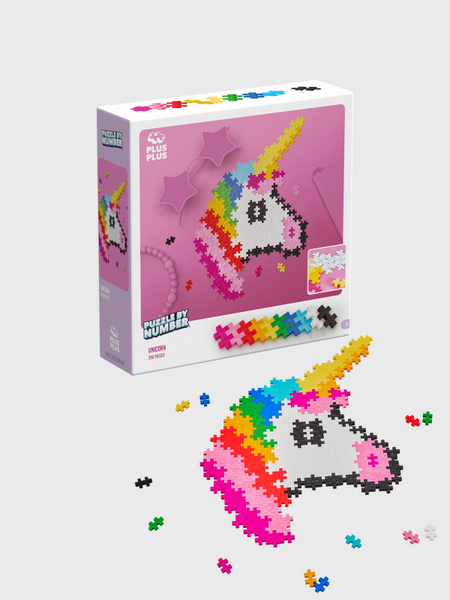 Plus Plus Puzzle by Number - 250pc Unicorn