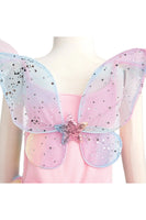 5/6 Great Pretenders Rainbow Fairy Dress & Wings Costume