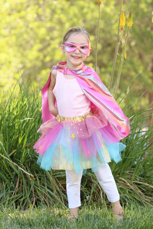 Super Duper Tutu/Cape/Mask Set - Pink/Gold