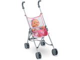 Corolle Doll Sized Pink Umbrella Stroller