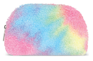 Rainbow Sherpa Oval Cosmetic Bag