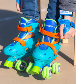 One2Go Adjustable Quad Roller Skates - Blue