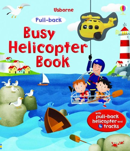 Usborne Pull Back Busy Book with Model Helicopter and 4 Tracks