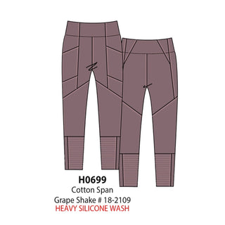 Paper Flower Super Moto Leggings - Grape