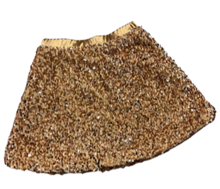 Lulu Bebe Velvety Sequin Skort - Gold