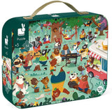 Janod Family Bears 54Pc Suitcase Floor Puzzle