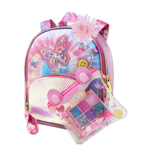 Stylish Beauty Mini Backpack - Tie Dye Butterfly