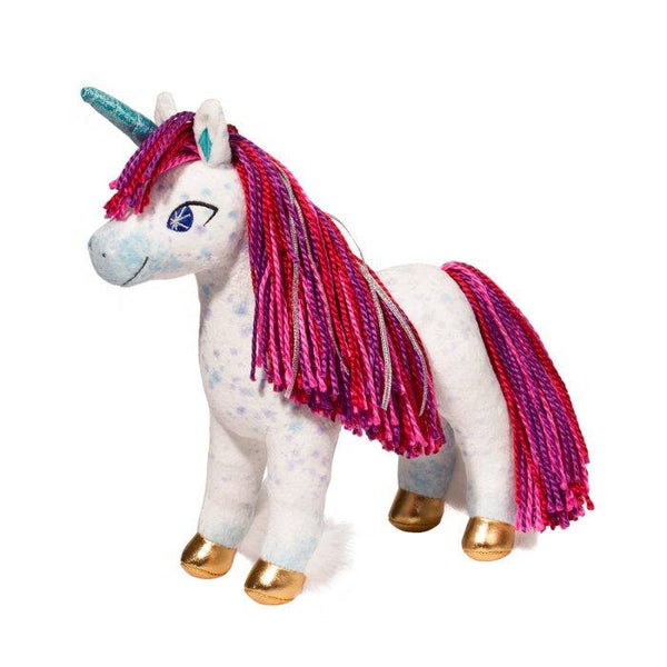 Uni the Unicorn Plush with Yarn Hair