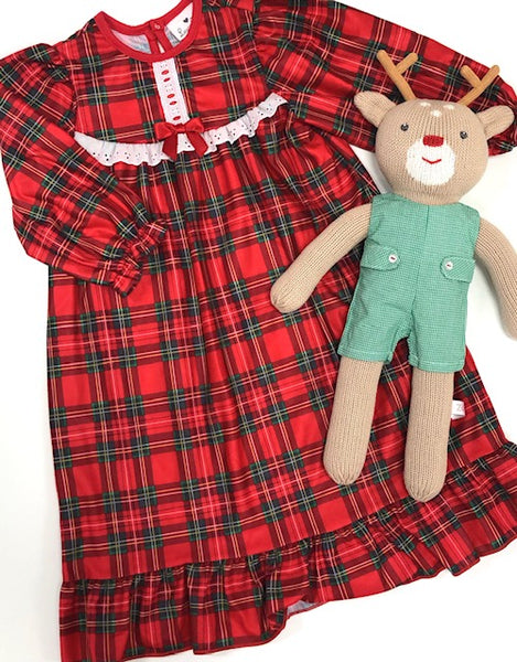 Laura Dare Christmas Red Plaid Nightgown