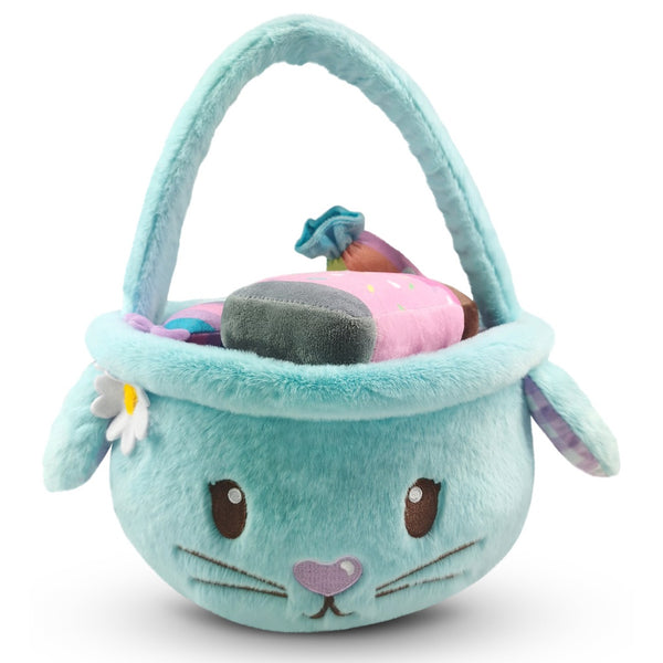 Too Sweet Bunny Basket Plush