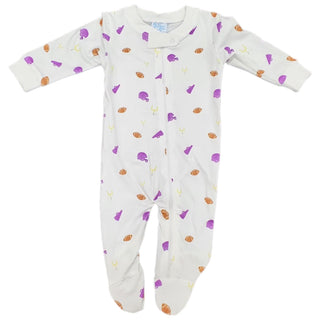 Gingham Goose Gameday Footed Unisex Pajamas