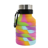 Tie Dye Silicone Collapsible Water Bottle