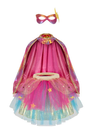 Super Duper Tutu/Cape/Mask Set - Pink/Gold