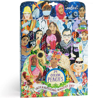 24Pk International Women's Day Colored Pencil Set
