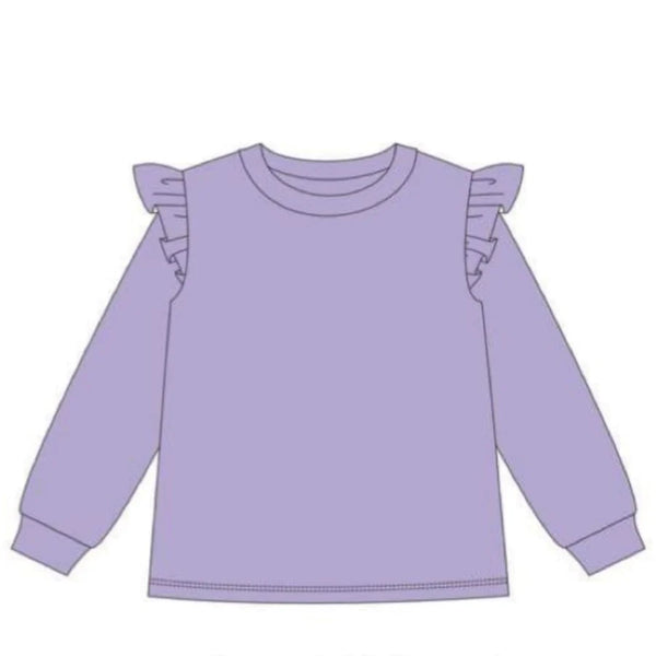 Jelly Bean by Smock Candy Lavender Ruffled Sweatshirt OllyOlly
