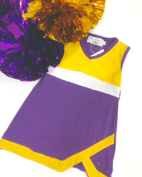 Purple & Yellow Knit Game Day Dress