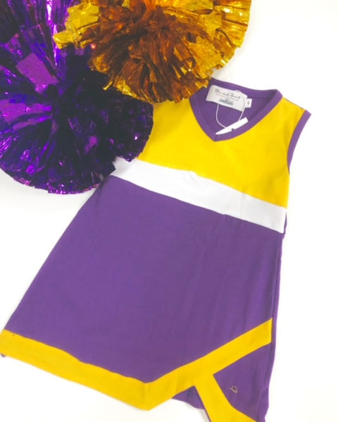 Purple & Yellow Knit Game Day LSU Cheer Dress 2 Purple & Yellow Knit Game Day LSU Cheer Dress 2