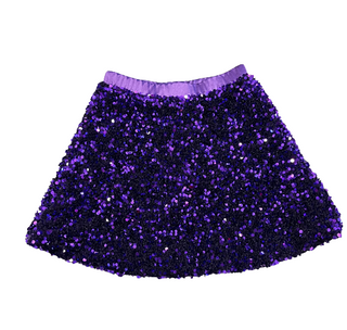 Lulu Bebe Velvety Sequin Skort - Purple