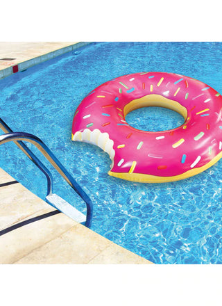 Pink Frosted Donut Pool Float