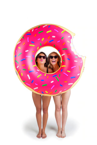 Pink Frosted Donut Pool Float