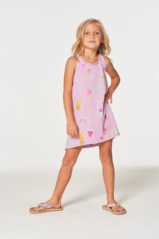 Chaser Best Day Ever Lavender Racerback Dress