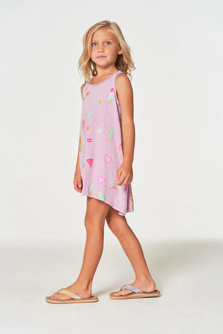 Chaser Best Day Ever Lavender Racerback Dress