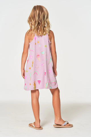 Chaser Best Day Ever Lavender Racerback Dress