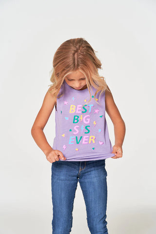 Chaser Girl Vintage Best Big Sis Tank Top
