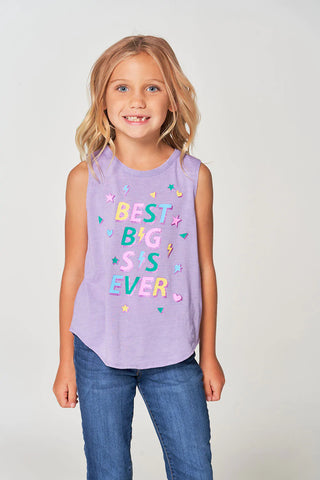 Chaser Girl Vintage Best Big Sis Tank Top