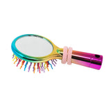 Pink Poppy Mermazing Mermaid Bristle Mirrored Hairbrush w/ Ponytail Holders